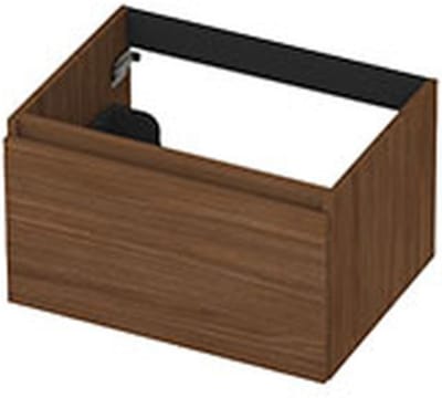 INK - Onderkast 1 Lade Greeploos met Houten Keerlijst - 600x450x350 Mm - Warm Walnoot