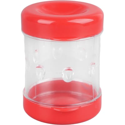 Éplucheur d'œufs durs à manivelle Éplucheur à secouer Outil pour enlever la coquille d'œuf pour accessoires de cuisine L rouge