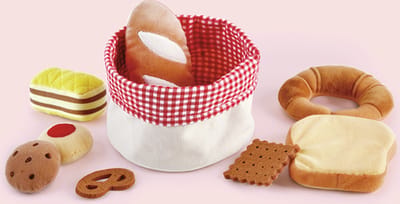Hape Broodmandje - Speelgoed Bakkerij Set van Vilt voor Peuters vanaf 18 Maanden, 9-delig