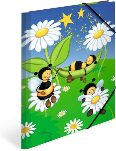 Stevige A4 Verzamelmap Set (3-delig) met Elastiek - Kinderen & Kleuterschool - Dieren Thema
