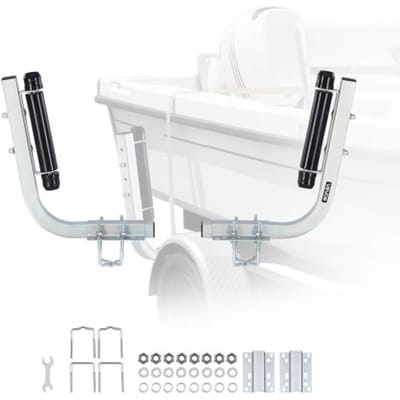 VEVOR boottrailergeleider 47 cm / 52 cm (montagehoogte) met rolgeleider, 0-8 cm verstelbare trailergeleider, gemaakt van versterkt, zwaar staal, voor boten (V-romp/klein/middelgroot).
