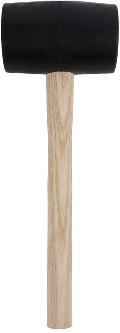 Dailygoods - Rubberen hamer 680 gram met essenhouten steel - 100%