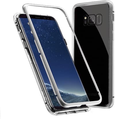 Hoesje voor Samsung Galaxy S8 PLUS - Geld Magnetische hoes 360 bescherming Metaal voor / achter glasbestendig