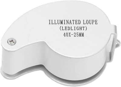 Dailygoods - Draagbare Sieradenloep - 40x Vergrootglas - Lichtgewicht en Verlicht - Geschikt voor Hobbyisten - Perfect voor Edelstenen en Horloges