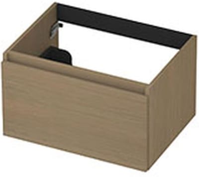 INK - Onderkast 1 Lade Greeploos met Houten Keerlijst - 600x450x350 Mm - Olijf Eiken