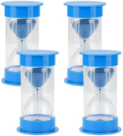 OmGoods - Dailygoody - Zand Timer - Zandloper Timer 5 Minuten - Decoratie voor Thuis en Kantoor - Blauw - Ideaal voor Tijdbeheer - Geschikt voor Geschenk - Kuns...