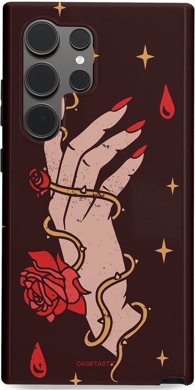 Casetastic Hoesje Geschikt voor Samsung S24 Ultra - Stijlvolle Beschermende Duo-layer Case - Hartslag van tijd