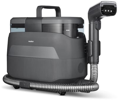 MEDION X10 UC Bekledingsreiniger sproei-extractiereiniger (Natzuiger voor bekleding, tapijten en autostoelen, koud water, heet water, stoom, schoon- en vuilwatertank, raamopzetstuk, draaggreep en wielen, MD100123)