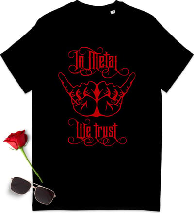 Heavy Metal t shirt - Heavy Metal Muziek fan tshirt - Dames en heren t-shirt - muziek tshirt voor vrouwen en mannen - Unisex maten: S M L XL XXL XXXL - Tshirt kleuren: wit en zwart.