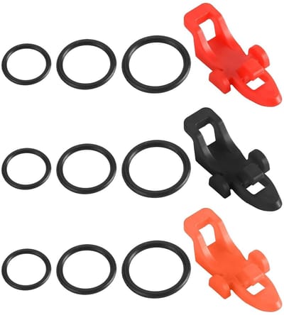 Dailygoods- Vishaak - Vishaakkap - Vishengelhaak - Lokhanger - Veiligheidsbescherming - 3 Stuks - Robuust ABS-kunststof - Haakhouder