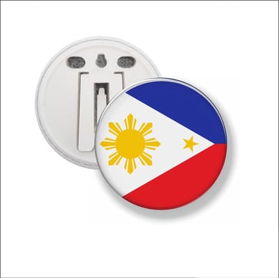Button Met Clip 58 MM - Vlag Filipijnen