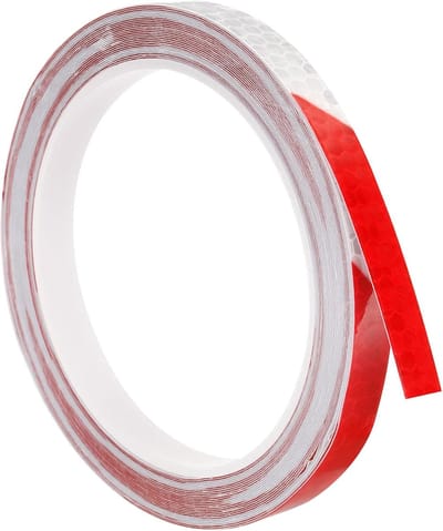 Reflecterende tape – 7,9mx1cm, hoog zichtbaar, rood-wit, voor vrachtwagens, aanhangwagens