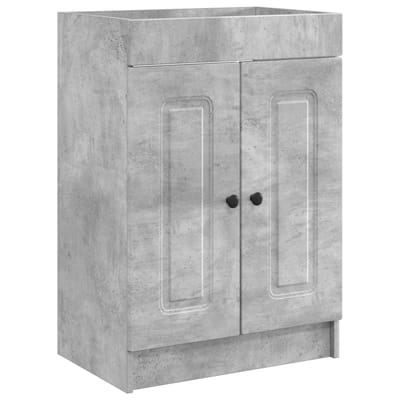 vidaXL - Badkamer - onder - Wastafel - Kast - Betongrijs - 56 - x - 37,5 - x - 81 - cm