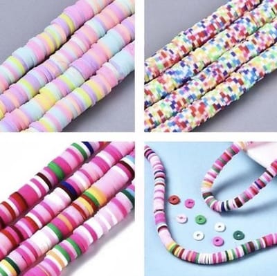 Katsuki kralen – Aqua-mix, Ibiza-mix en Roze-mix – Unieke mix van ongeveer 1.150 kralen – Polymeer klei– 6mm kralen – Zelf sieraden maken – DIY