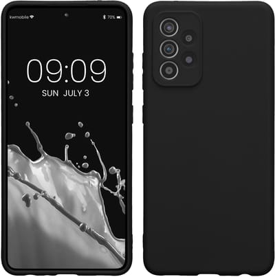 kwmobile telefoonhoesje geschikt voor Samsung Galaxy A52 / A52 5G / A52s 5G - Hoesje voor smartphone - Precisie camera uitsnede - In zwart
