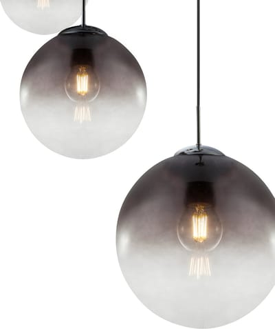 Globo - hanglamp - Varus - chroom - glas smoke glas - Ø 65cm - E27 - 15861-5