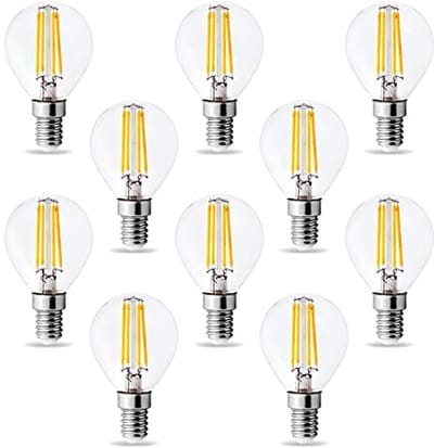 Kwazar Luminaire SET van 10 LED-gloeilampen E14 4W equivalent aan 40W G45 lamp 430 lm gloeilamp warm wit Edison vintage verlichting