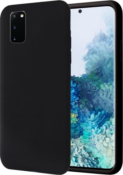 Hoesje geschikt voor Samsung Galaxy S20 FE - Matte Back Cover Microvezel Siliconen Case Hoes Zwart