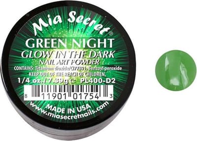 Glow in the Dark Acrylpoeder Green Night
