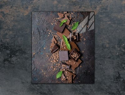 TMK ArtDeko Serie - Snijplank - Glas - 45x52 cm - Czekolada