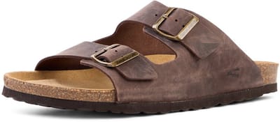 camel active Sandalen gemaakt van rundleer - Maat - Donker Bruinmenswear-43
