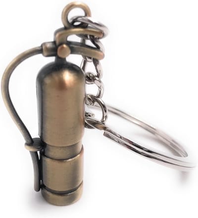 Metalen Sleutelhanger Brandblusser Brandweer Cadeau