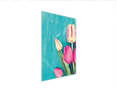 TMK ArtDeko Serie - Snijplank Glas - 35x52 cm - Tulpen - Veelkleurig