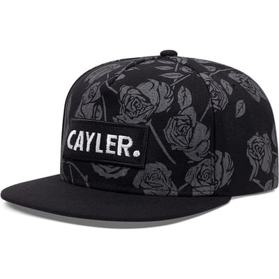 Nouveau Chapeau Tendance Cayler Feuille Rose Bord Plat Chapeau Hip Hop Streetwear Homme Chapeau Pare-Soleil Extérieur Vélo Femme Casquette de Baseball Réglable black