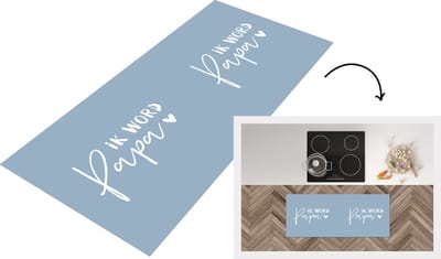 Keukenloper - Loper keuken - Ik word papa - Spreuken - Quotes - Papa - 120x50 cm - Keukenloper vinyl