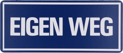 Aanduidingsbord Z149 Eigen Weg