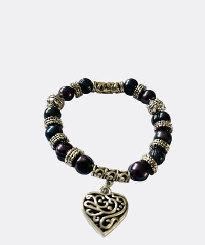 N3 Collecties Natuurlijke Zwart  zoetwaterparel armband voor vrouwen