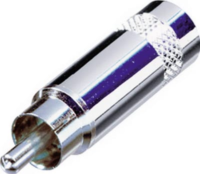 Rean AV NYS352 Cinch-connector Stekker, recht Aantal polen: 2 Zilver 1 stuk(s)