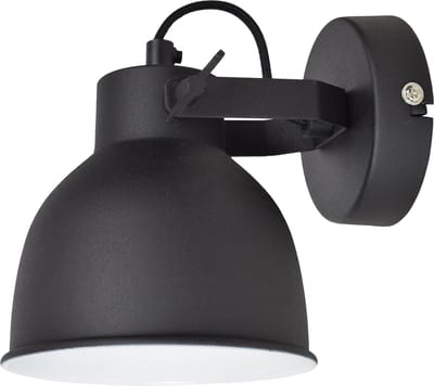 Urban Interiors  Industrial Large Wandlamp Zwart - Stelbaar - Ø14
