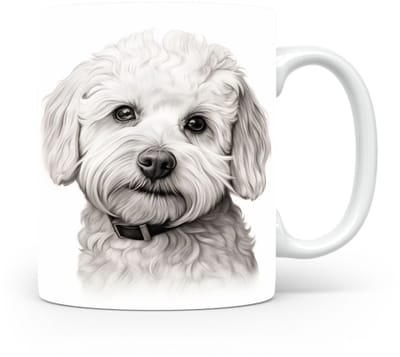 Mok Bichon Frise Beker voor koffie of tas voor thee, cadeau voor dierenliefhebbers, moeder, vader, collega, vriend, vriendin, kantoor, opa, oma, hond, kerst, sinterklaas, verjaardag