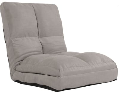 Vloer fauteuil MCW-N45, slaap fauteuil opvouwbare fauteuil functionele fauteuil, slaapfunctie opvouwbaar stalen frame fluweel ~ lichtgrijs