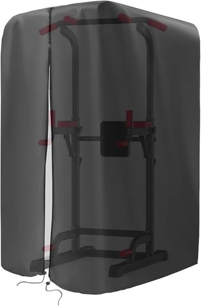 Beschermhoes Trekstang - Krachtstation Hoes - Fitnessapparatuur Beschermen - Verstelbaar Trekkoord - 40 x 42 x 88 inch - Zwart