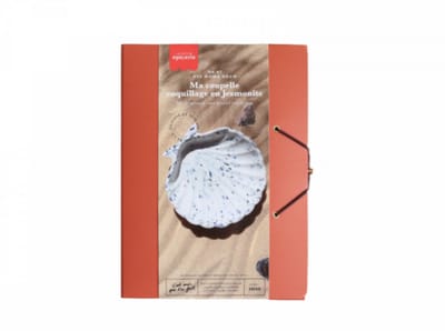 La Petite Epicerie DIY HOME DECOR KIT "MY JESMONITE SHELL BOWL/MIJN JESMONITE SHELL KOM" 333g H15xW21xL3cm| Creatieve | Hobbyset | creatief startpakket | kinderen en volwassenen