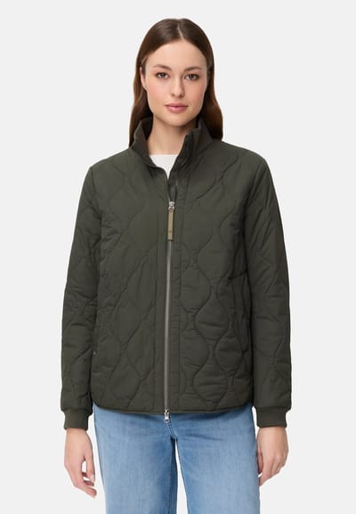camel active Gewatteerde jas met zakken - Maat womenswear-50 - Bosgroen