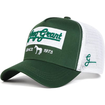 Unisex SINCE 1973 Letter Borduurwerk Baseball Net Caps Lente en Zomer Buiten Verstelbaar Casual Hoeden Hip Hop Hoed Zonbescherming Hoed groen