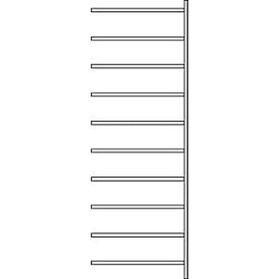 Aanbouwstelling R 3000, 10 legborden, B 1025 mm x D 600 mm, gegalvaniseerde legborden