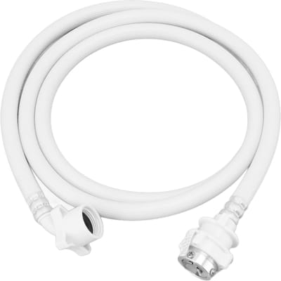 Wasmachine Watertoevoerslang Knapbestendig PVC Waterleiding met Metalen Aansluiting voor Haier Automatische Wasmachine 2m 2m / 6.6ft white