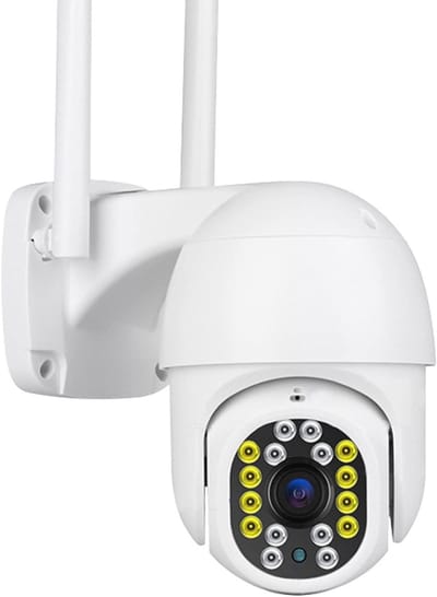Beveiligingscamera WiFi - Panoramische Camera - Thuisbewaking Buiten - 360 Graden Rotatie - 1080p Full HD - Zwart