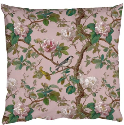 Sierkussens - Kussentjes Woonkamer - 50x50 cm - Pioenrozen - Botanisch - Vogel