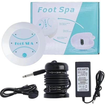 Voet Detox Hydrotherapie Machine Ionische Reiniging Elektrisch Voetenbad Massager Vibratie Care Array Stressverlichting Massage Spier Gezond EU Plug blue