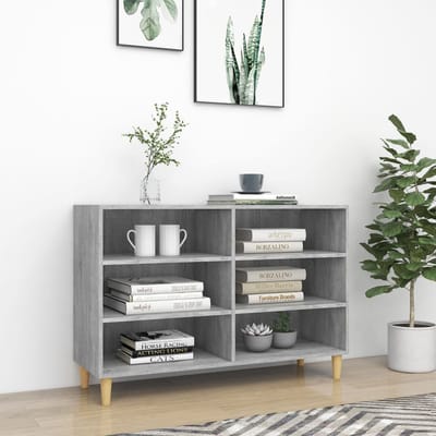 vidaXL - Dressoir - 103,5x35x70 - cm - bewerkt - hout - grijs - sonoma - eikenkleurig
