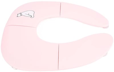 Opvouwbare kindertoiletbril - Reistoiletbril voor kinderen - Draagbare kindertoiletbril - Toiletbril voor peuters - Schokabsorberende toiletbril - Toiletbril voor peuters/kinderen - 29*34,4 cm -Roze