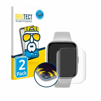 BROTECT - Screenprotector voor Xiaomi Redmi Watch 3 Active - Folie Beschermfolie transparant volledig dekking - 2 Stuks