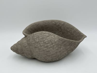Decoratiebeeld schelp grijs 33 x 17 x 13,5 cm | 734083 | Stoer & Sober Woonstijl