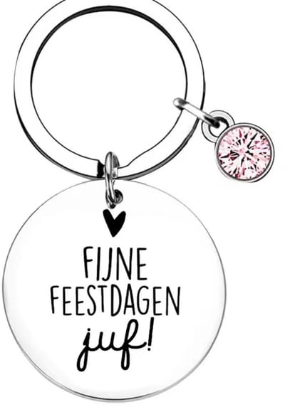 Akyol - Fijne feestdagen juf - Teacher – Sleutelhanger – sleutelhanger leraar - juf sleutelhanger- juf cadeau – docent – meester sleutelhanger – cadeau