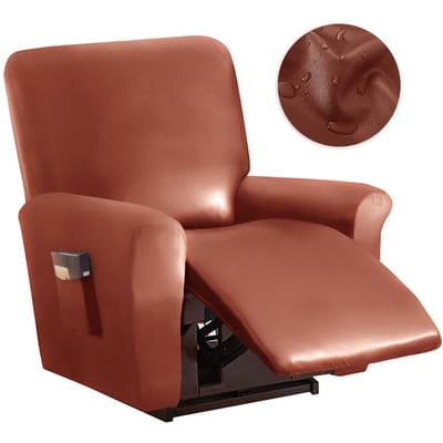 Waterdichte PU Ligstoelhoes Hoge Kwaliteit Effen Relax Fauteuil Beschermhoes Voor Woonkamer Bank oranje
